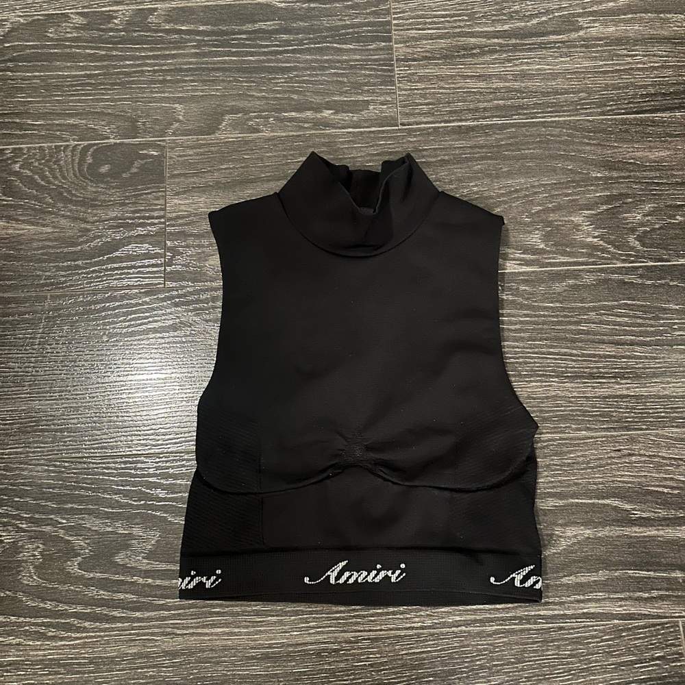 AMIRI Black High-Neck Tank Top
